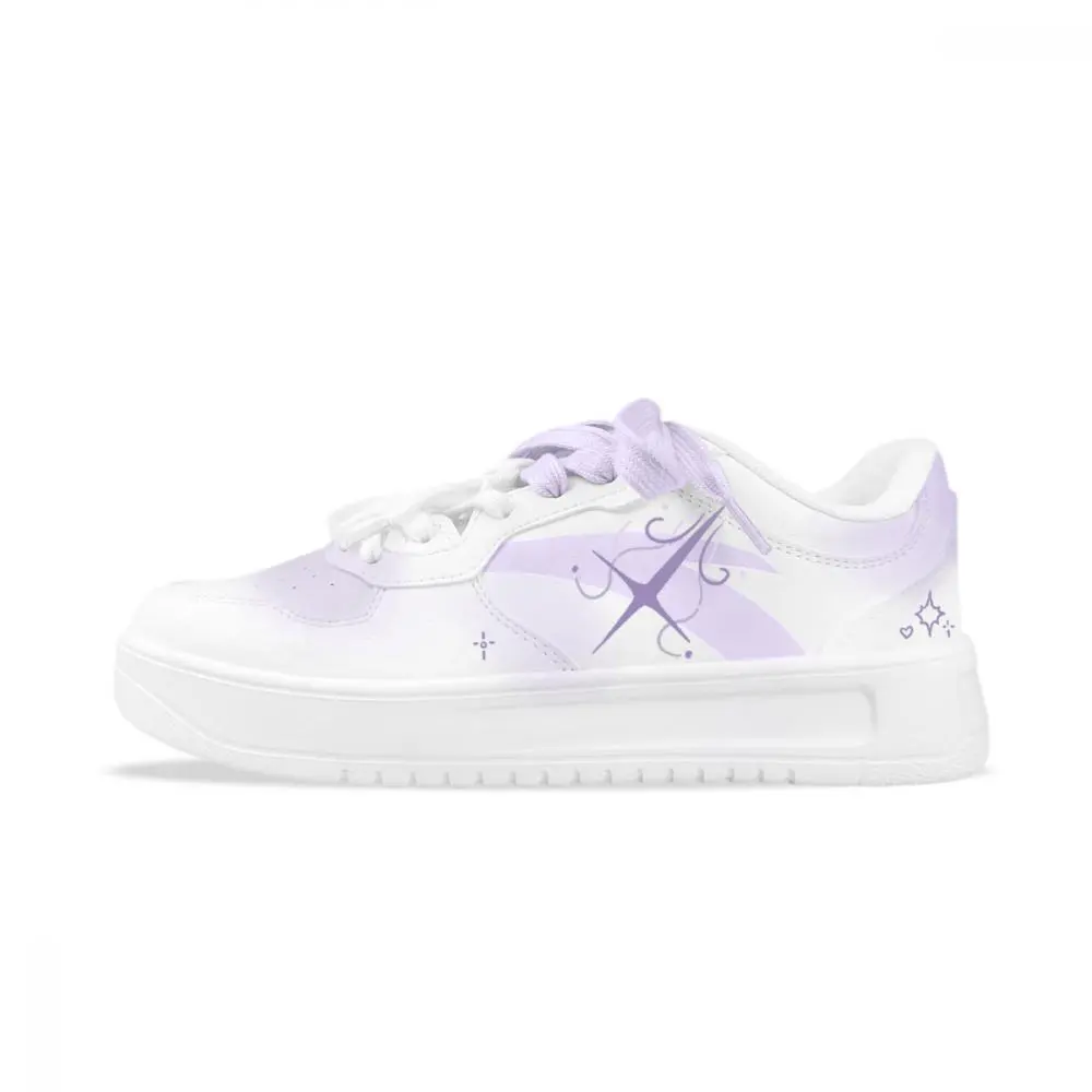 Anta Relaxed Slip Resistant Abrasion Resistant Low top Skateboard Shoes Men's White Purple