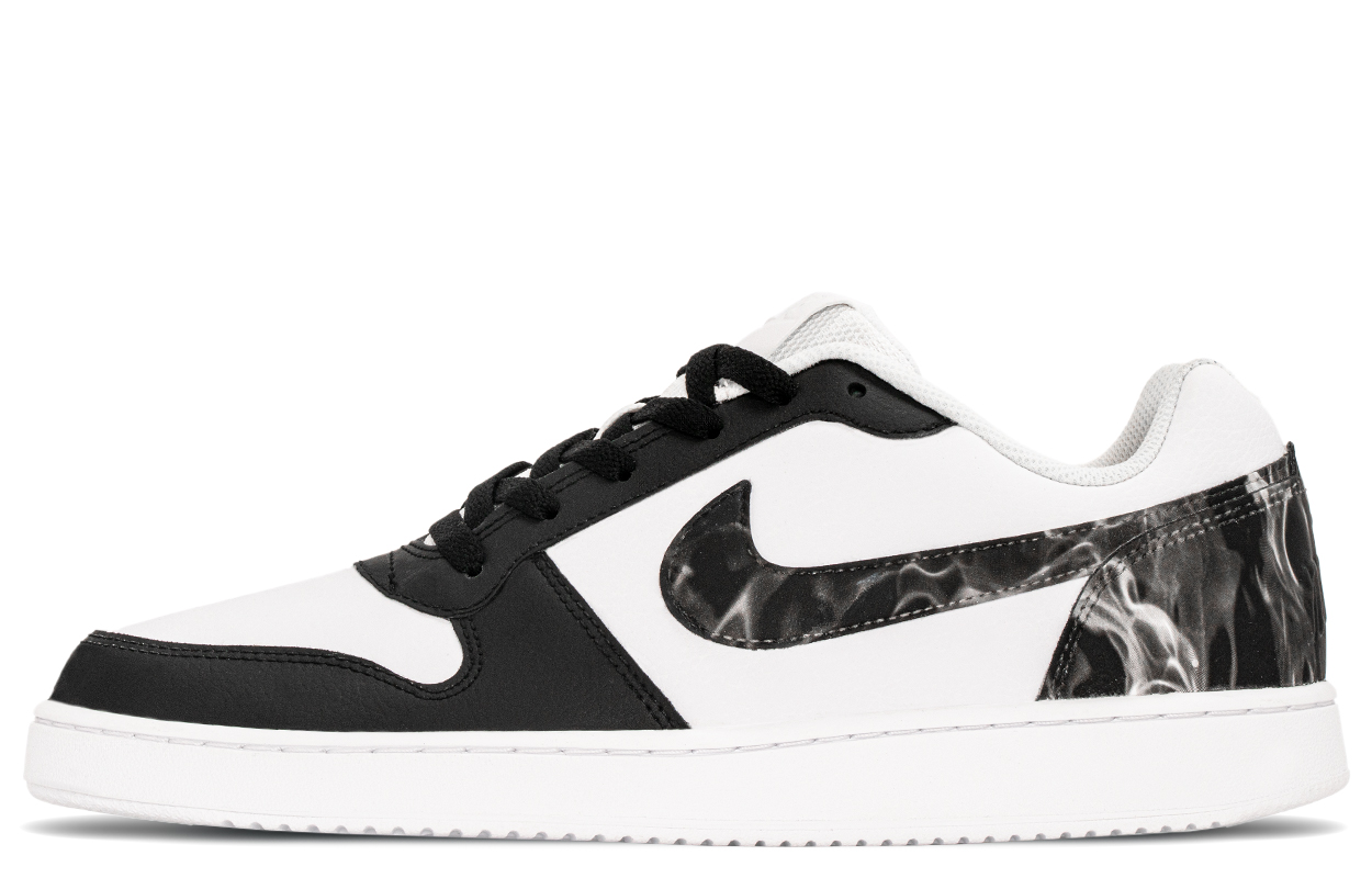 Nike EBERNON Abrasion Resistant Breathable Low top Skateboard Shoes Men's Black White