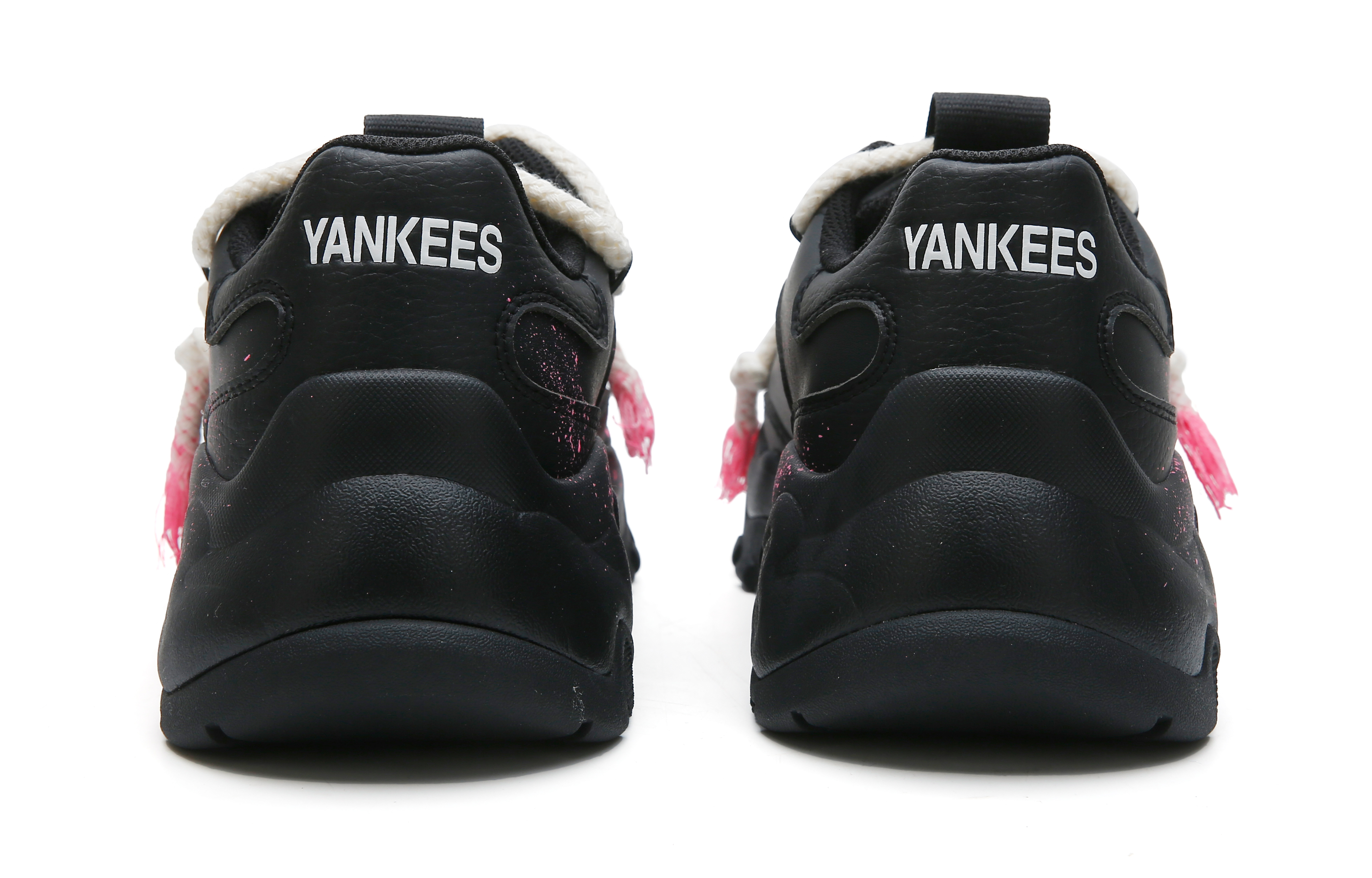 MLB Big Ball Chunky Anti-Slip Wear-Resistant Low-Top Chunky Sneakers Unisex Cherry Pink