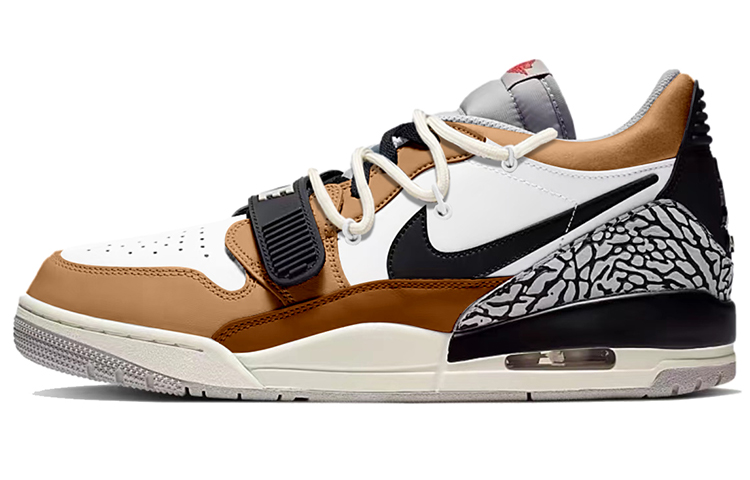 Jordan Legacy 312 Low Low-Top Vintage Basketball Shoes Men's Black Brown White