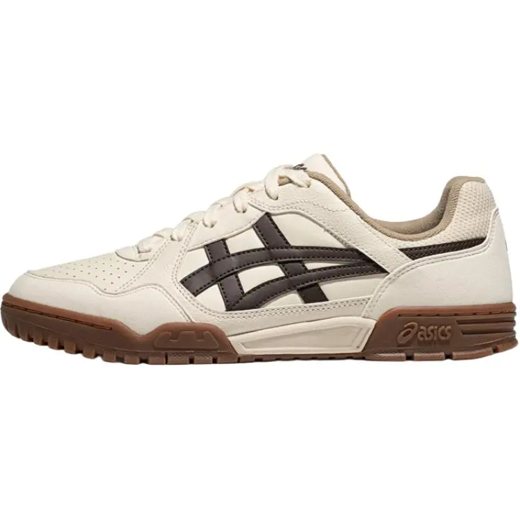 Asics Court MZ Abrasion Resistant Breathable Low Top Skateboard Shoes Unisex Beige Brown