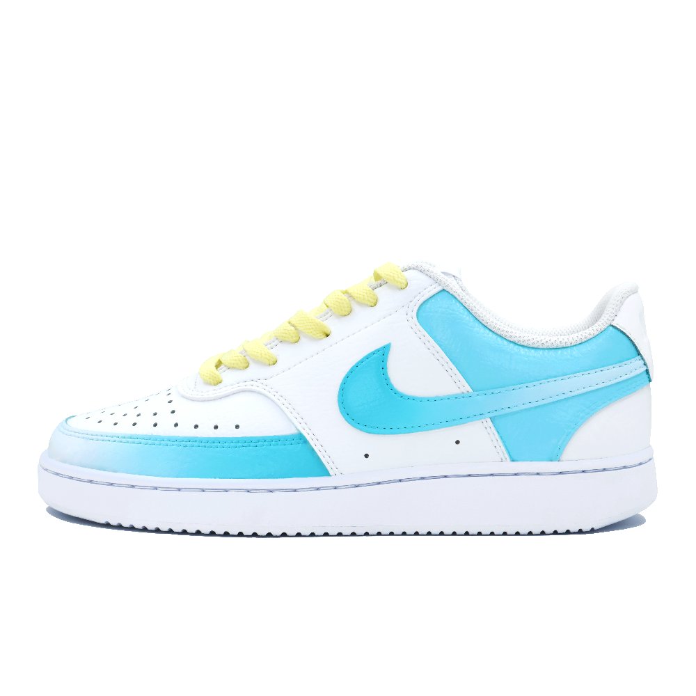 Nike Court Vision 1 Cushioned Wear-Resistant Breathable Low-Top Skateboard Shoes Women's Light Blue
