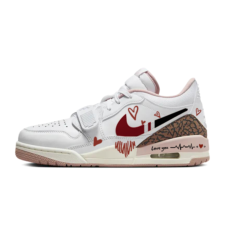 Jordan Legacy 312 Vintage Basketball Shoes Women's Low Top Pink/White