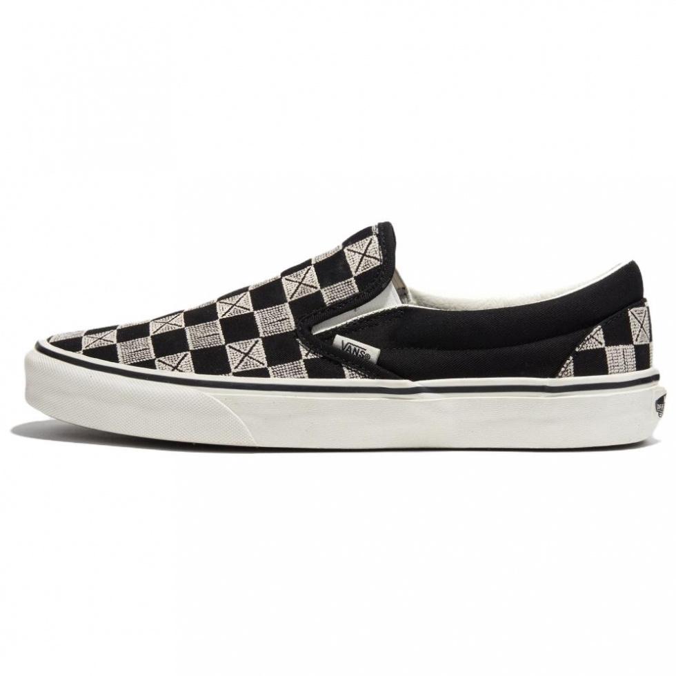 Vans Silp On Classic Stitch Checkerboard 'Grey Black'