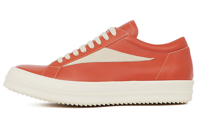 RICK OWENS/RO Low Top Stylish Skateboarding Shoes Men's Orange White