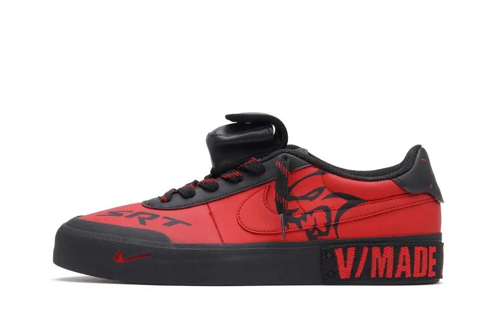 Nike Court Shot Abrasion Resistant Low top Skateboard Shoes Men's Red Black