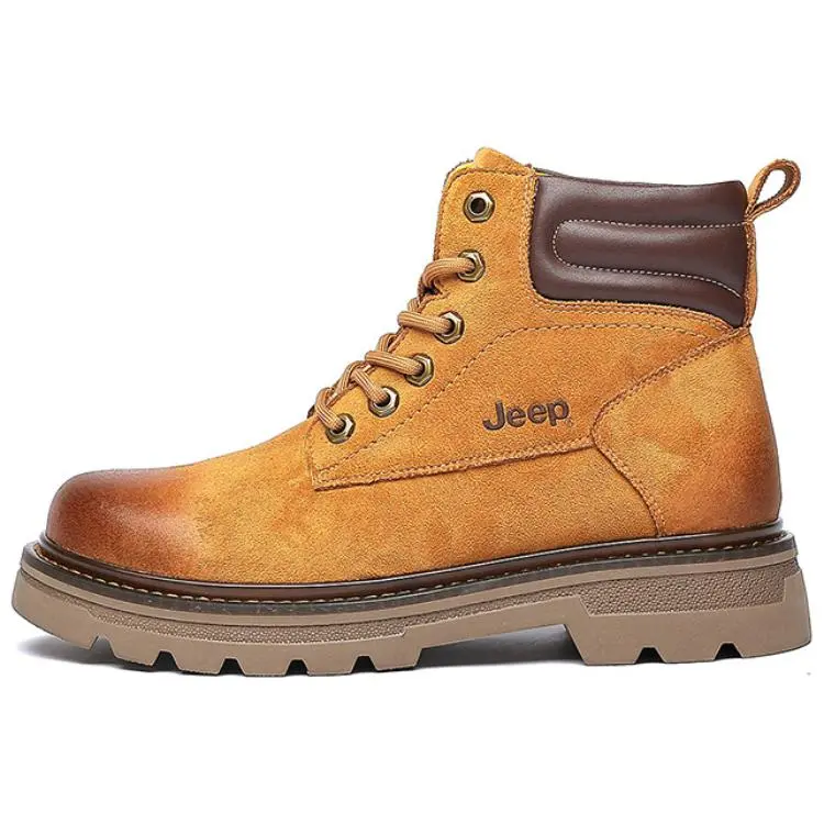 Jeep Martin Boots Men's Brown/beige/yellow/black