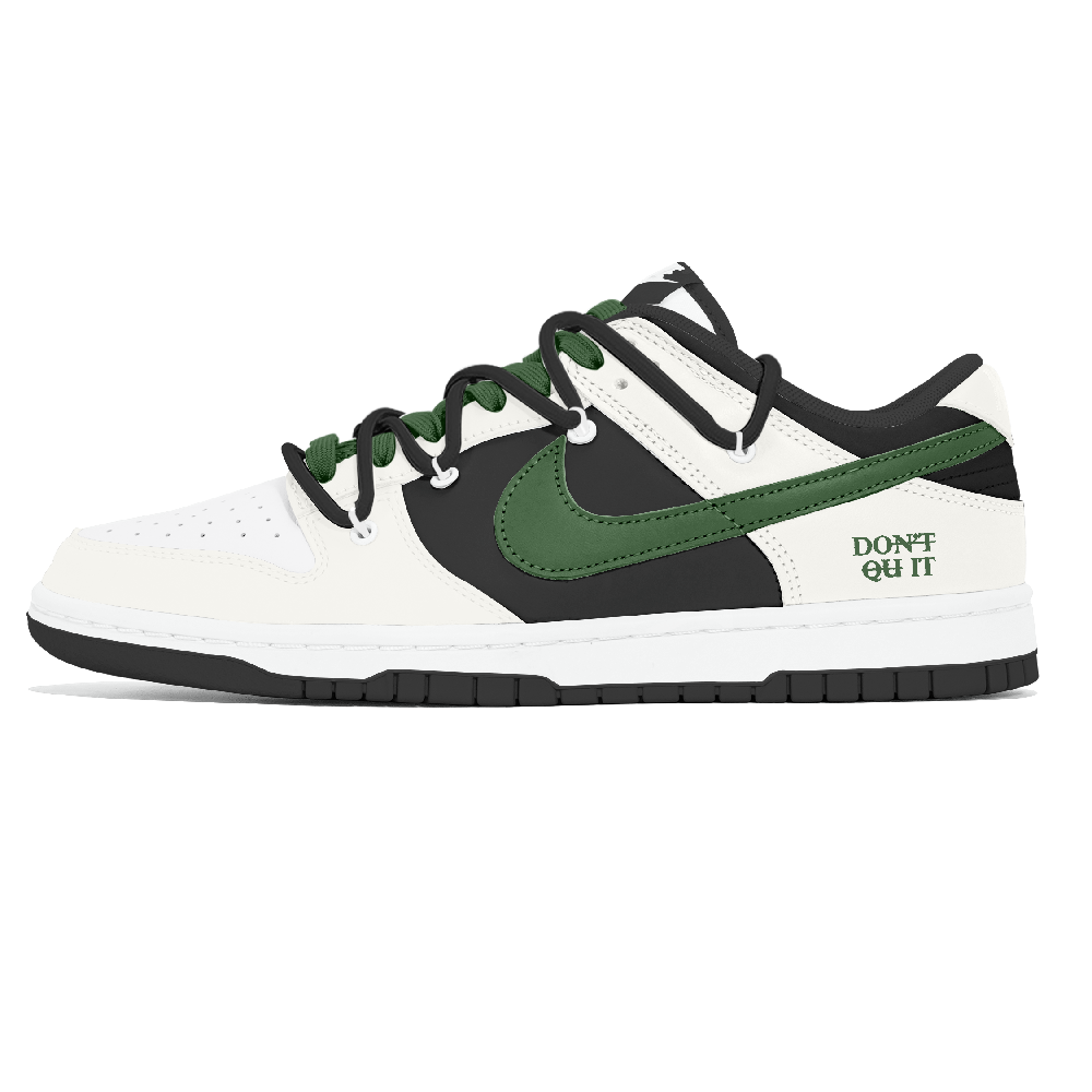 Nike Dunk Abrasion Resistant Low Top Skateboard Shoes Unisex White Green