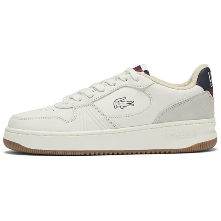 LACOSTE Low-Top Skateboard Shoes Men's Ecru