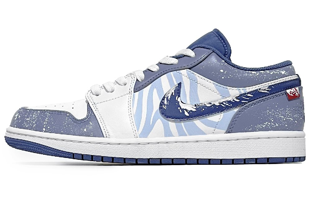Jordan Air Jordan 1 Low Top Vintage Basketball Shoes Men's White Blue