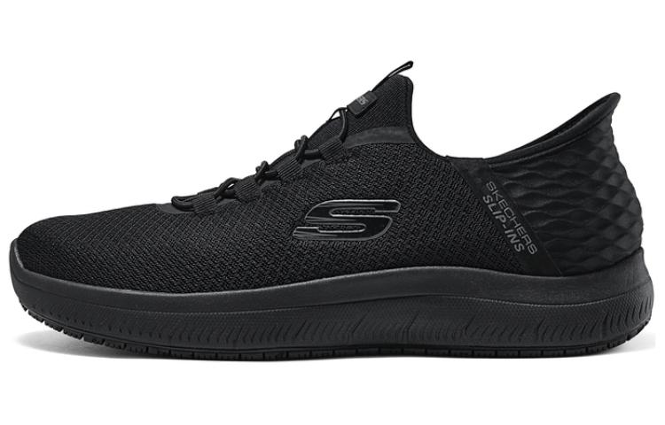 Skechers Slip Ins Cushioning Breathable Low-Top Casual Running Shoes Men's Black