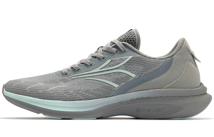 361° FlyFish 2 Lightweight Wear-Resistant Slip-Resistant Breathable Low-Top Running Shoes Men's Gray Green
