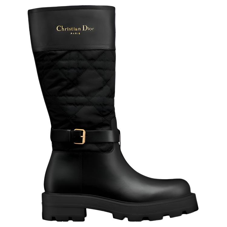 DIOR D Town Knee high Boots Women's Black