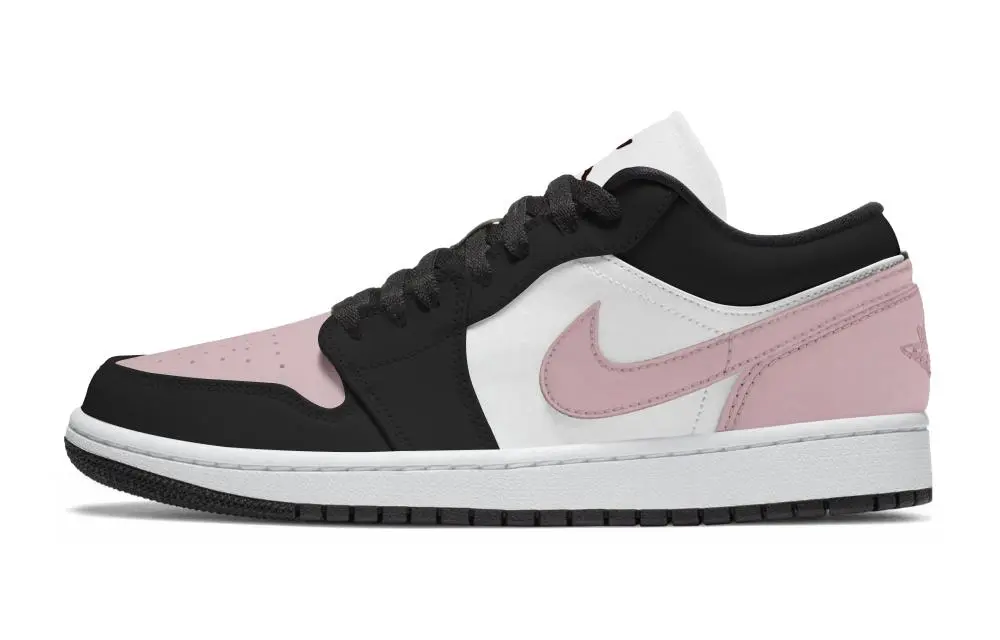 Jordan Air Jordan 1 Abrasion Resistant Low top Skateboard Shoes Unisex Pink