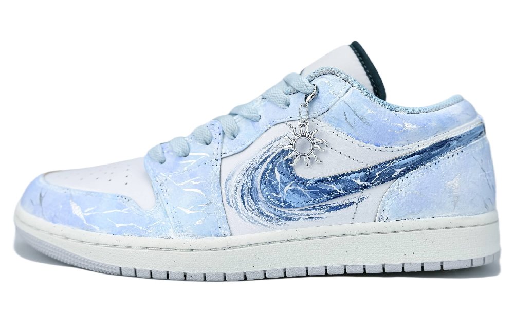 Jordan Air Jordan 1 Abrasion Resistant Low Top Skateboard Shoes Men's Sky Blue