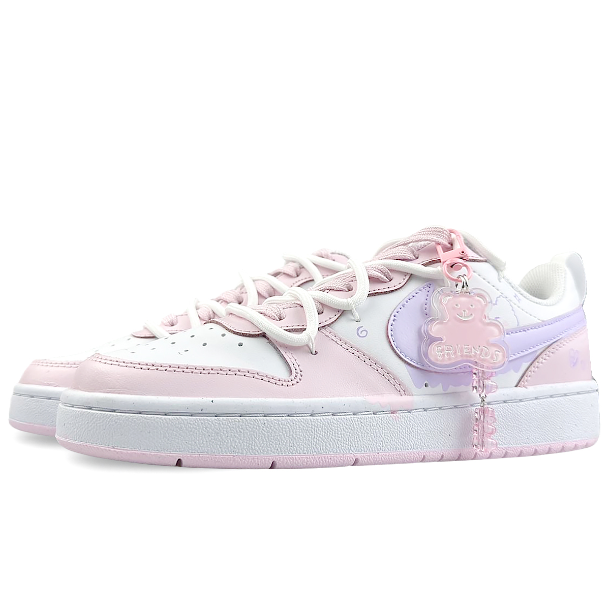 Nike Court Borough Wear-resistant And Lightweight Low-Top Skateboard Shoes Women's Pink White купить в интернет-магазине Yoocart с быстрой доставкой по России.