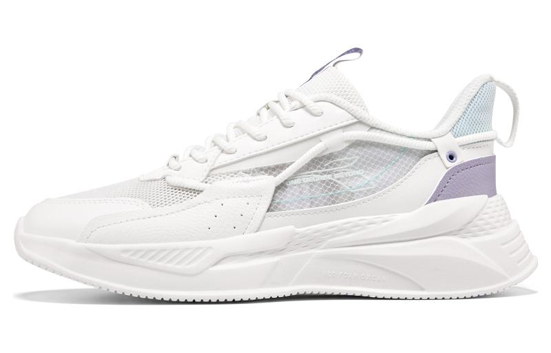 361° Anti-Slip And Wear-Resistant Lightweight Low-Top Sports Casual Shoes Women's White Purple