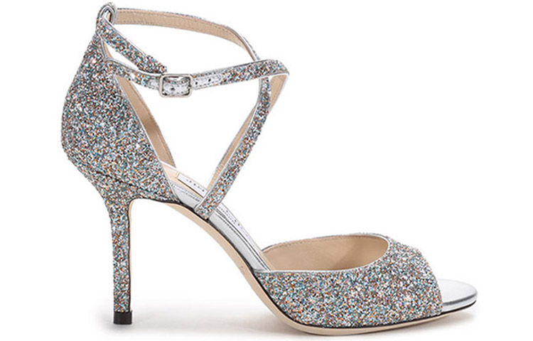 Jimmy Choo Emsy Slim Heel High Heels 8.5cm Women's Silver