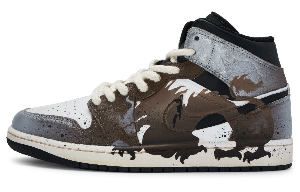 Jordan Air Jordan 1 Vintage Basketball Shoes Men High Top White/Black