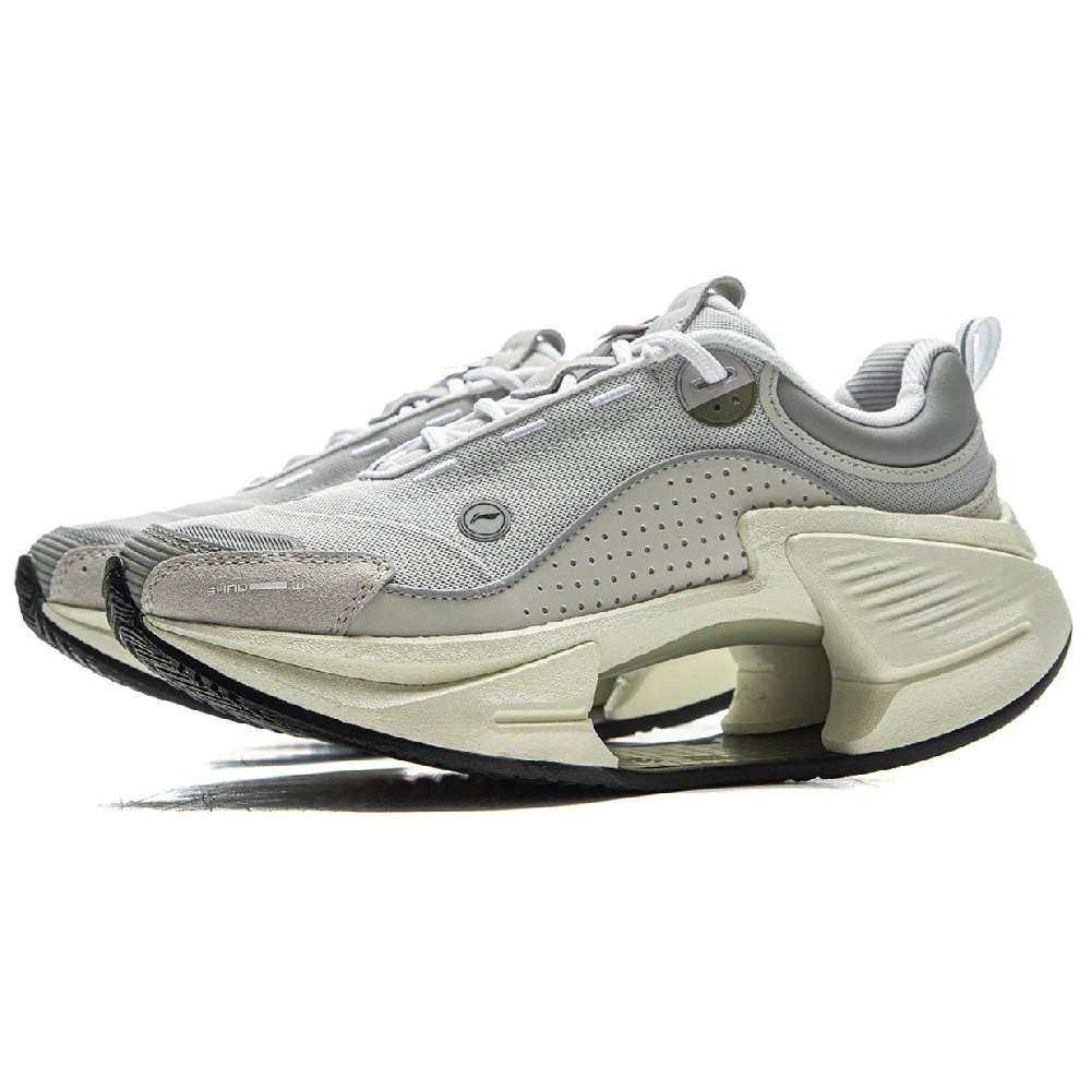 LiNing Shadow CRC Slip Resistant, Abrasion Resistant, Rebound Resistant Low Top Running Shoes Women's Gray