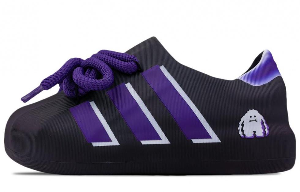 Adidas Originals AdiFOM Superstar Non slip Lightweight Low Top Casual Shoes Unisex Black Purple