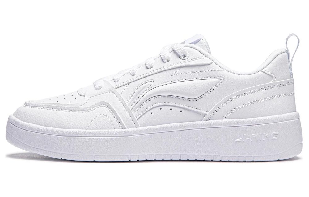 LiNing Yuanbao V2 Anti Slip And Wear Resistant Height Increasing Low top Skateboard Shoes Women's White