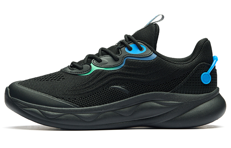 Anta Cushioning Breathable Lightweight Wear-Resistant Slip-Resistant Low-Top Running Shoes Men's Black