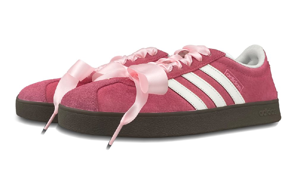 Adidas Neo VL Court 2.0 Low Top Skateboard Shoes Unisex Pink White