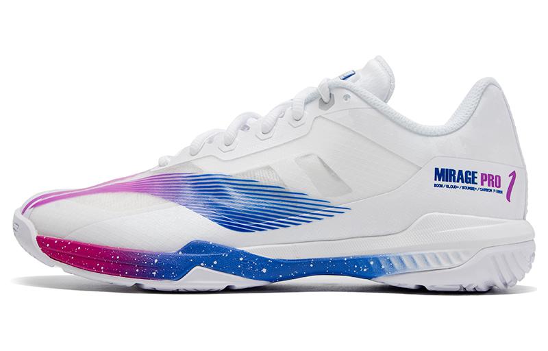 LINING Shadow Speed Pro Badminton Shoes Unisex Low Top Standard White/Fluorescent Plum Red Purple