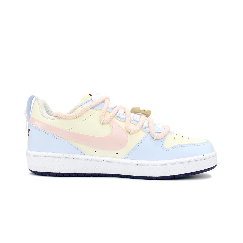 Nike Court Borough Abrasion Resistant, Lightweight, And Breathable Low Top Skateboard Shoes Women's Yellow Blue купить в интернет-магазине Yoocart с быстрой доставкой по России.