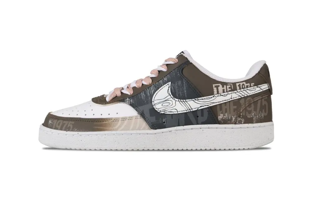 Nike Court Vision 1 Mist Area Abrasion Resistant Low top Skateboard Shoes Men's Brown
