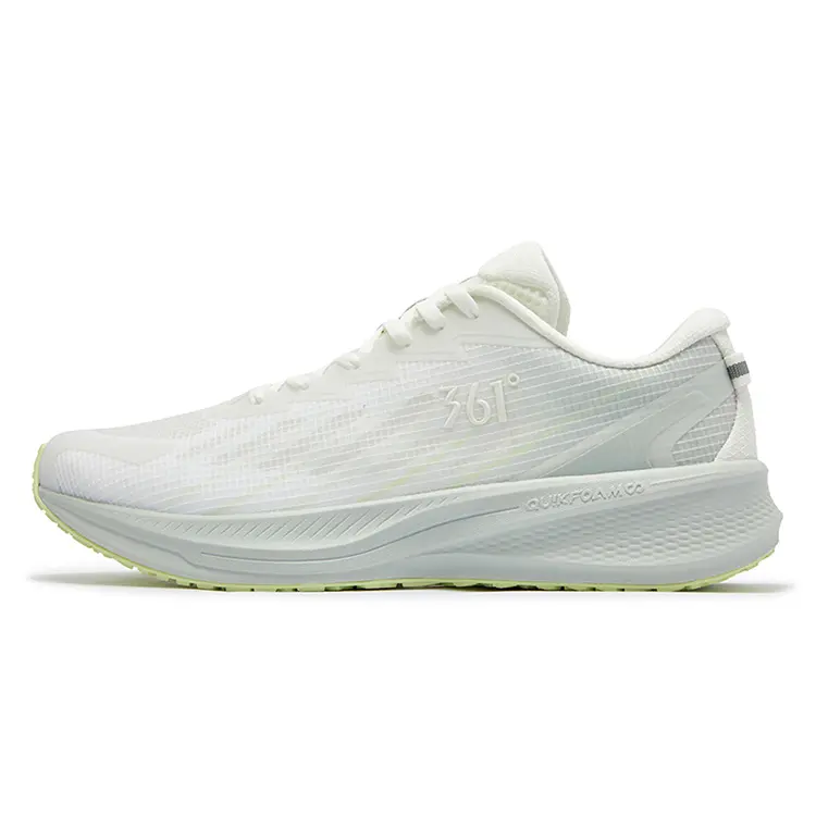 361° Feng Yi Anti Slip Wear Resistant Low Top Casual Running Shoes Men's White Green