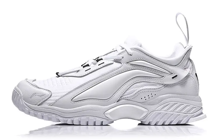 LiNing Anti Slip Wear Resistant Low Top Sports Casual Shoes Men's Pure White