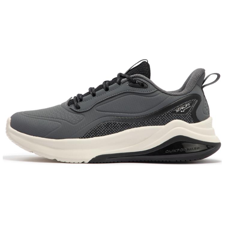 361° Cushioned Slip-Resistant Low-Top Running Shoes Men's Gray Black