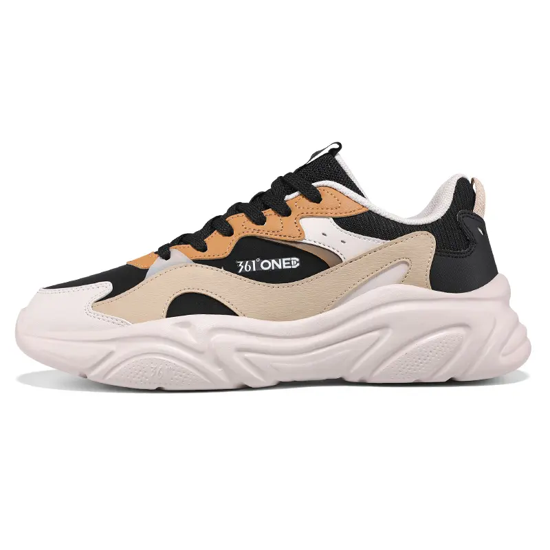 361° Wear-resistant And Lightweight Low-Top Casual Shoes Men's Black Brown