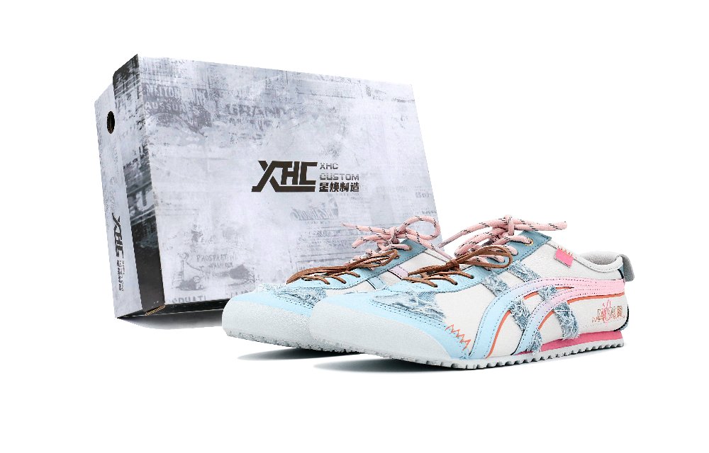 Onitsuka Tiger MEXICO 66 Skateboard Shoes Unisex Low-Top Blue/Gray/Pink