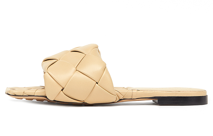 Bottega Veneta Lido Slide Slippers Women's Sugar Color