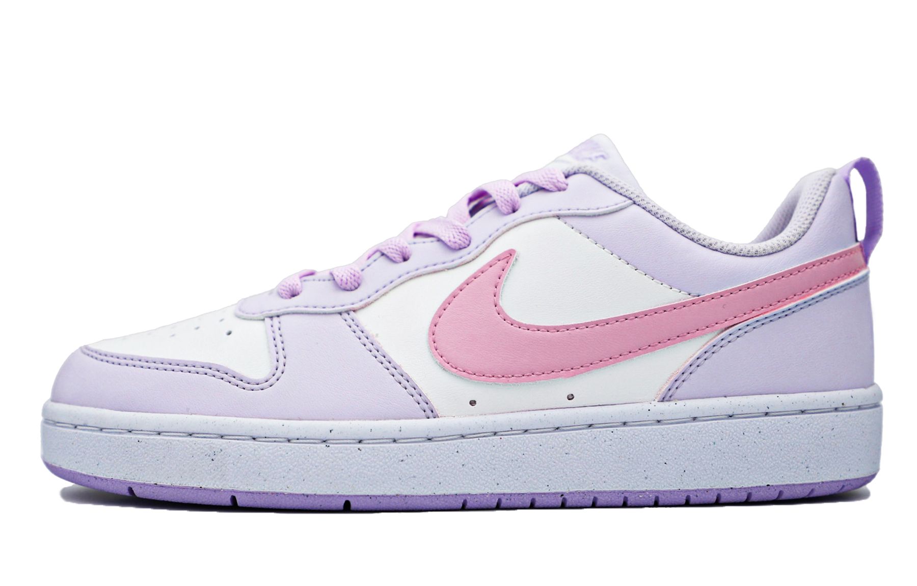 Nike Court Borough Low Star Violet Non-slip Lightweight Low-Top Skateboard Shoes GS Taro Pink