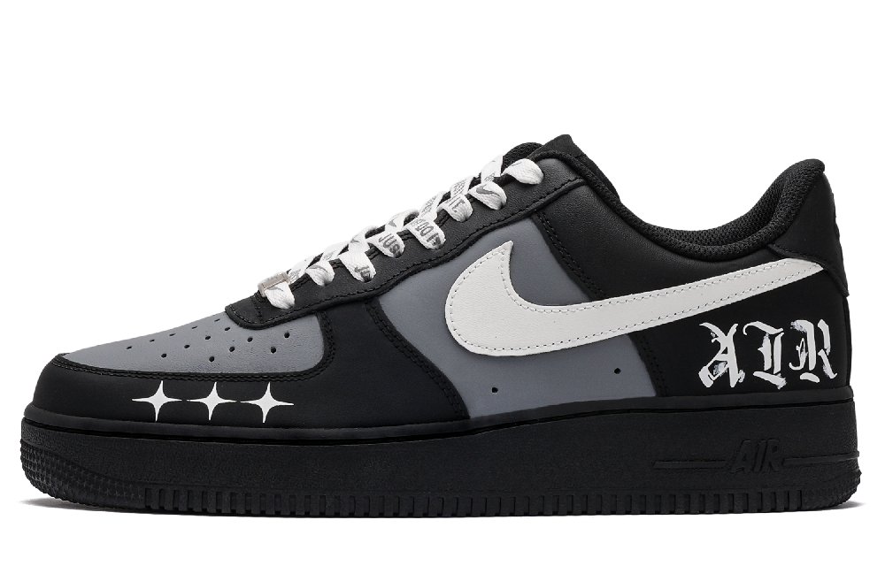 Nike Air Force 1 Cushioning Wear-Resistant Low-Top Skateboard Shoes Unisex Black