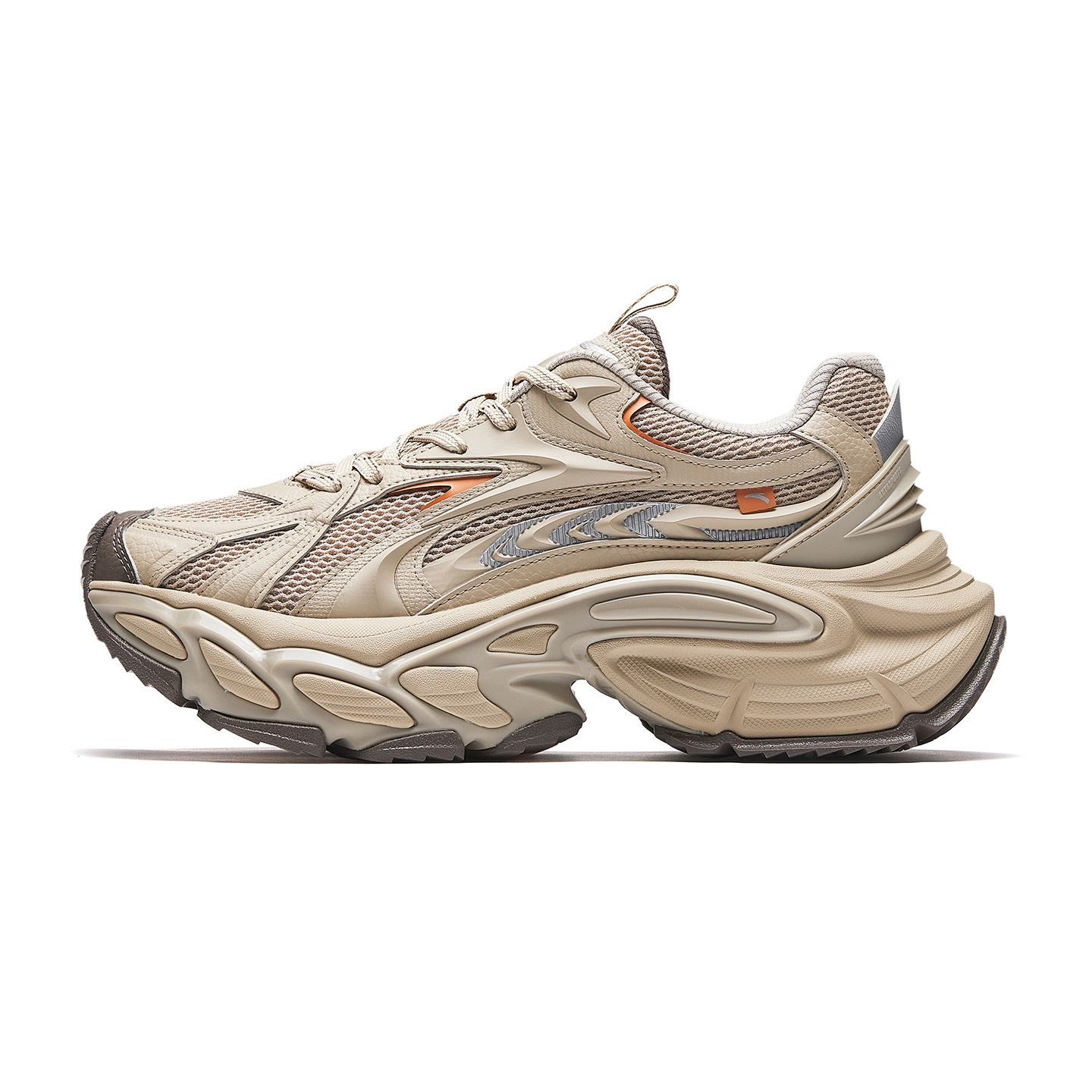 Anta Star Moon 3 Mecha Shoes Versatile Fashion Casual Shoes Men's Earth Plain Gray/Plain Mist Gray/Silver