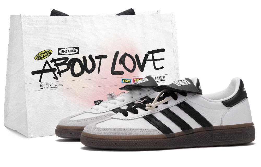 Adidas Originals HANDBALL SPEZIAL Black White Puppy Low Top Skateboard Shoes Men's Black White