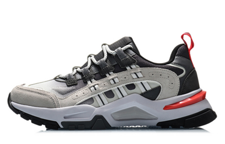 LiNing Non slip Lightweight Low top Sports Casual Shoes Men's Shadow Gray