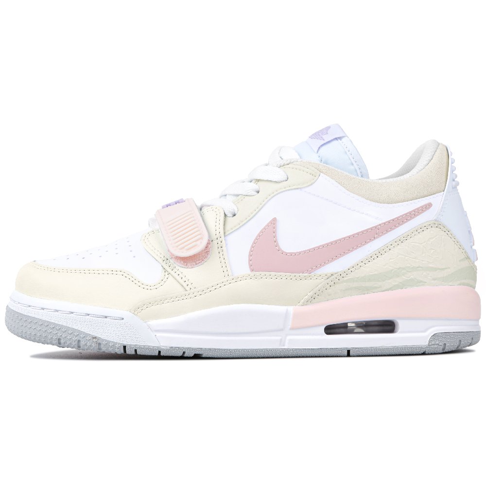 JORDAN Legacy 312 Vintage Basketball Shoes Women's Low Top White/Yellow/Pink