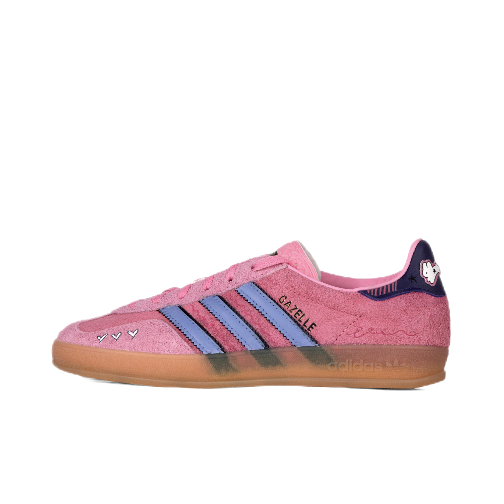 Adidas Originals GAZELLE Anti Slip Wear Resistant Low Top Skateboard Shoes Women's Blue Pink