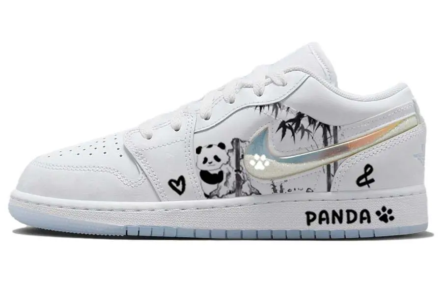 Jordan Air Jordan 1 Wear-Resistant Slip-Resistant Low-Top Vintage Basketball Shoes Women's White