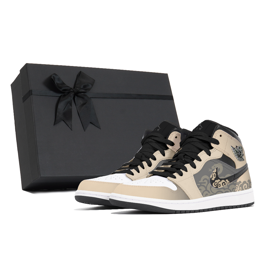 Jordan Air Jordan 1 Dust Keeper, Ancient Plate, Box Abrasion Resistant Mid Top Vintage Basketball Shoes Men's Yellow