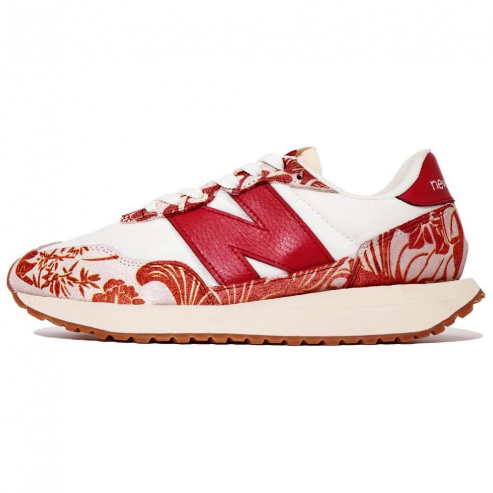 New Balance NB 237 Myriad Flowers Entertain, Blissful Branches Abound Low Top Casual Shoes Unisex White Red