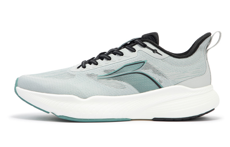 361° Semi-Time Run PRECIOUS Cushioning Anti-Slip Wear-Resistant Breathability Low-Top Running Shoes Men's Gray Cyan