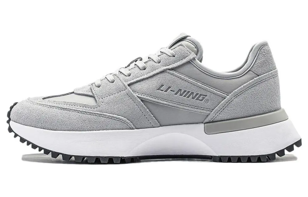 LiNing Lightweight And Wear resistant Low top Running Shoes Men's Gray