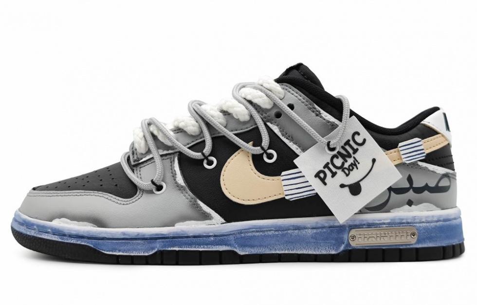 Nike Dunk Skateboard Shoes Men Low-Top Yellow/Black/Blue